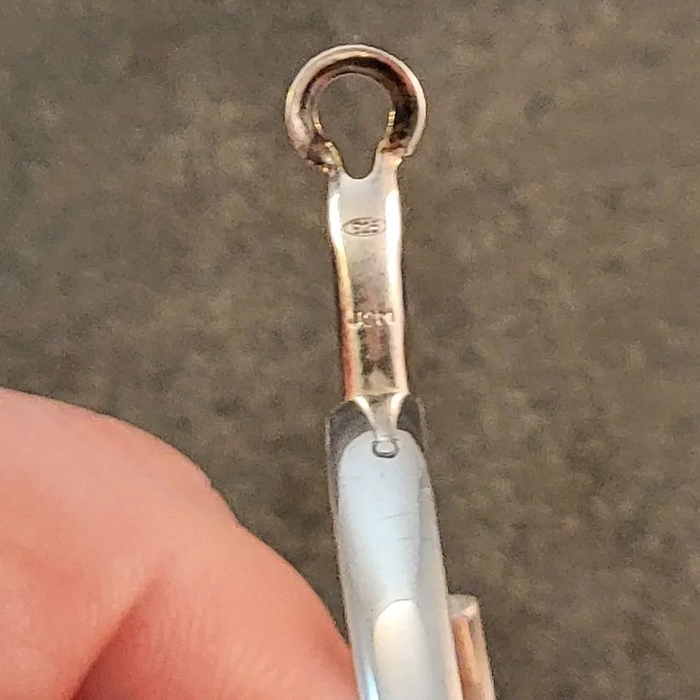 Sterling Silver 1 1/2" Hoop Earrings - Picture 7 of 7
